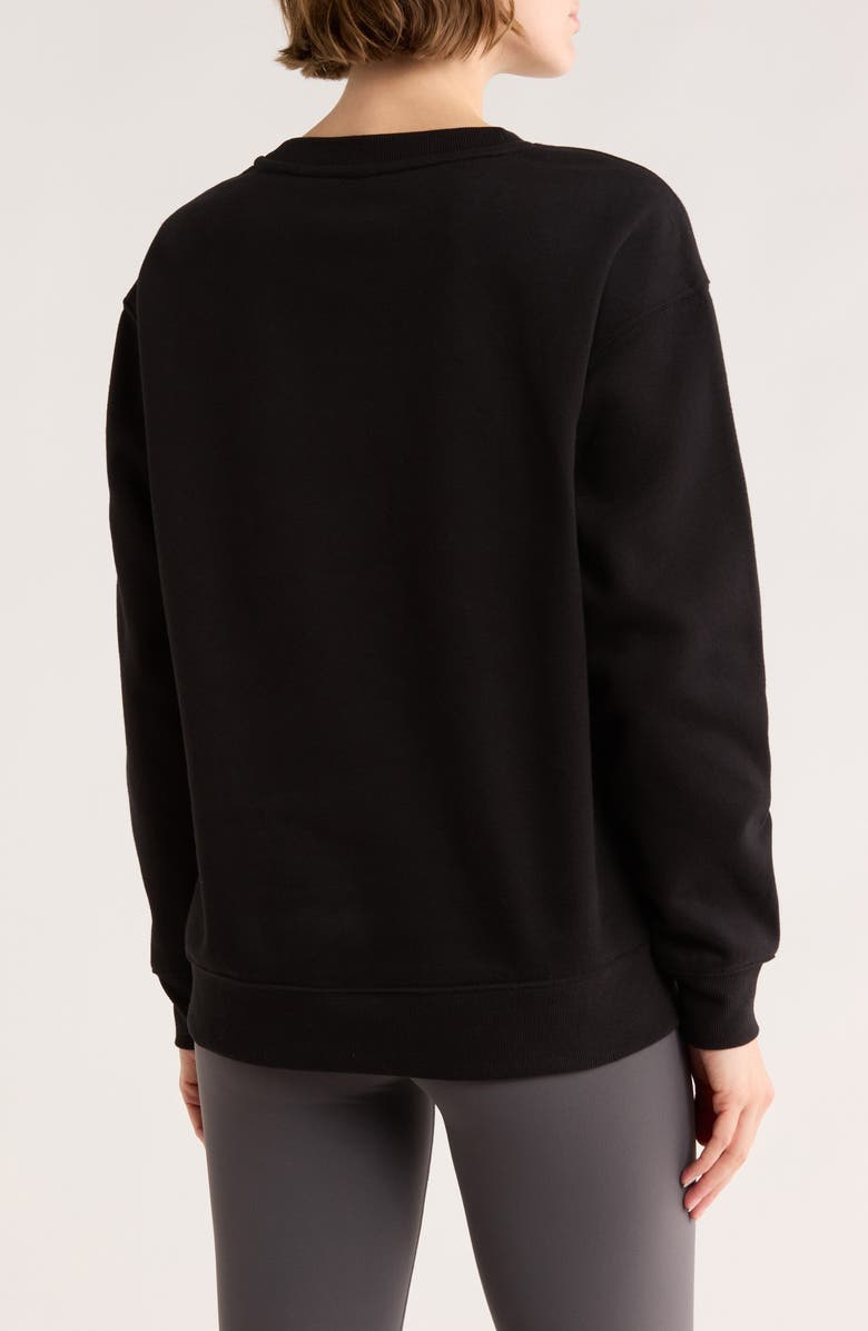 Calvin Klein Puff Print Fleece Sweatshirt, Alternate, color, Black