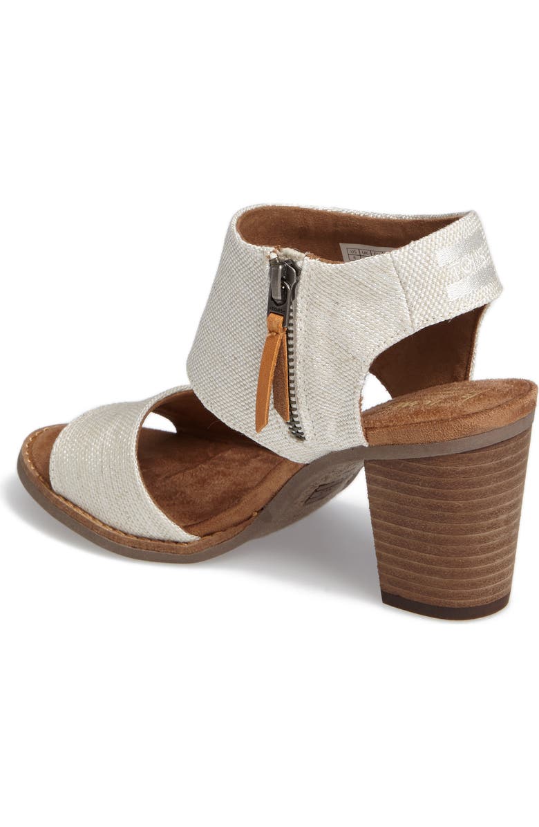 TOMS Majorca Cutout Sandal, Alternate, color, Natural