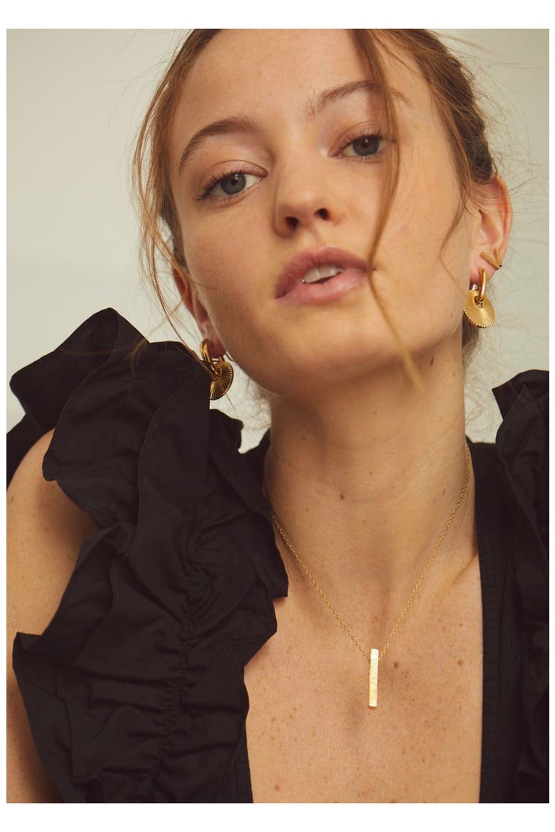Meta Bar Pendant Necklace, Alternate, color, GOLD