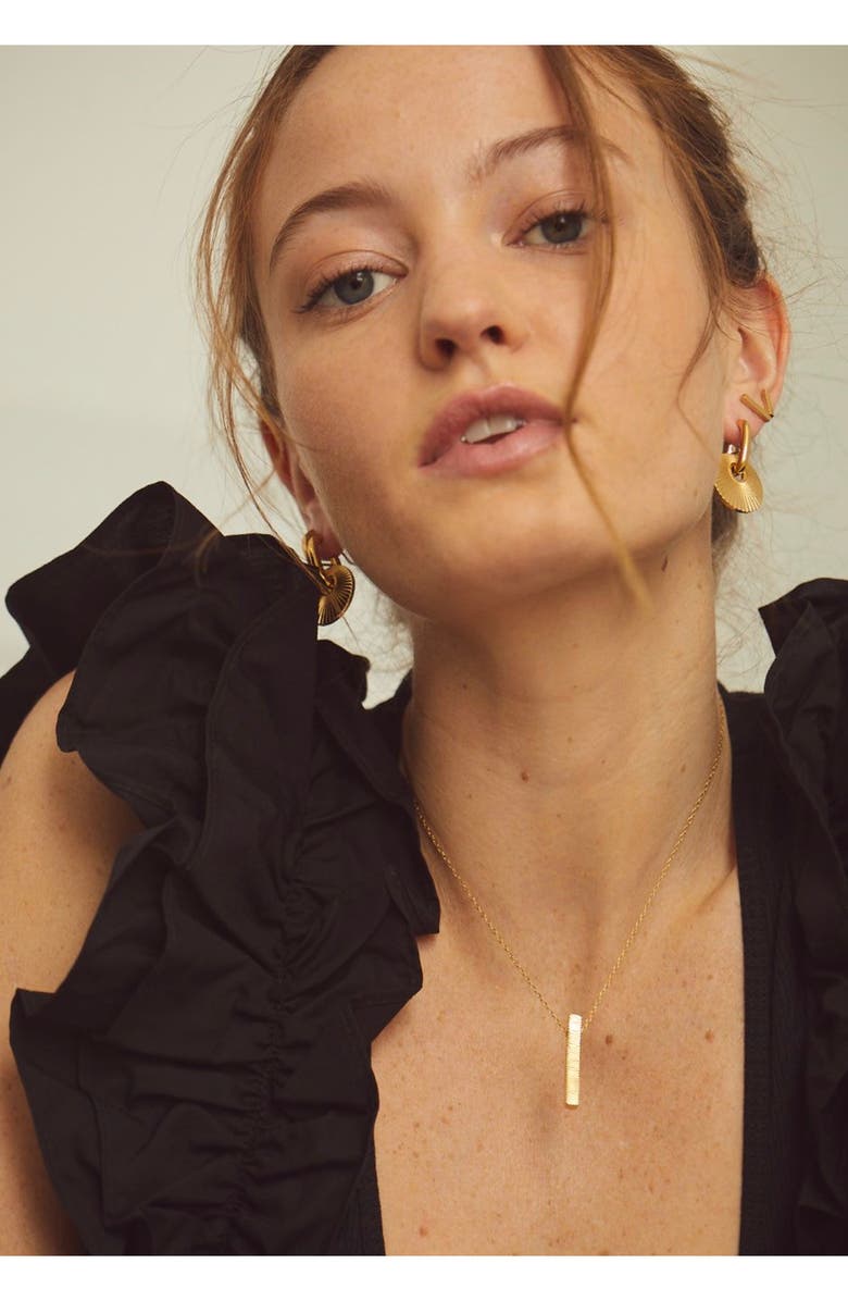 SOKO Meta Bar Pendant Necklace, Alternate, color, Gold