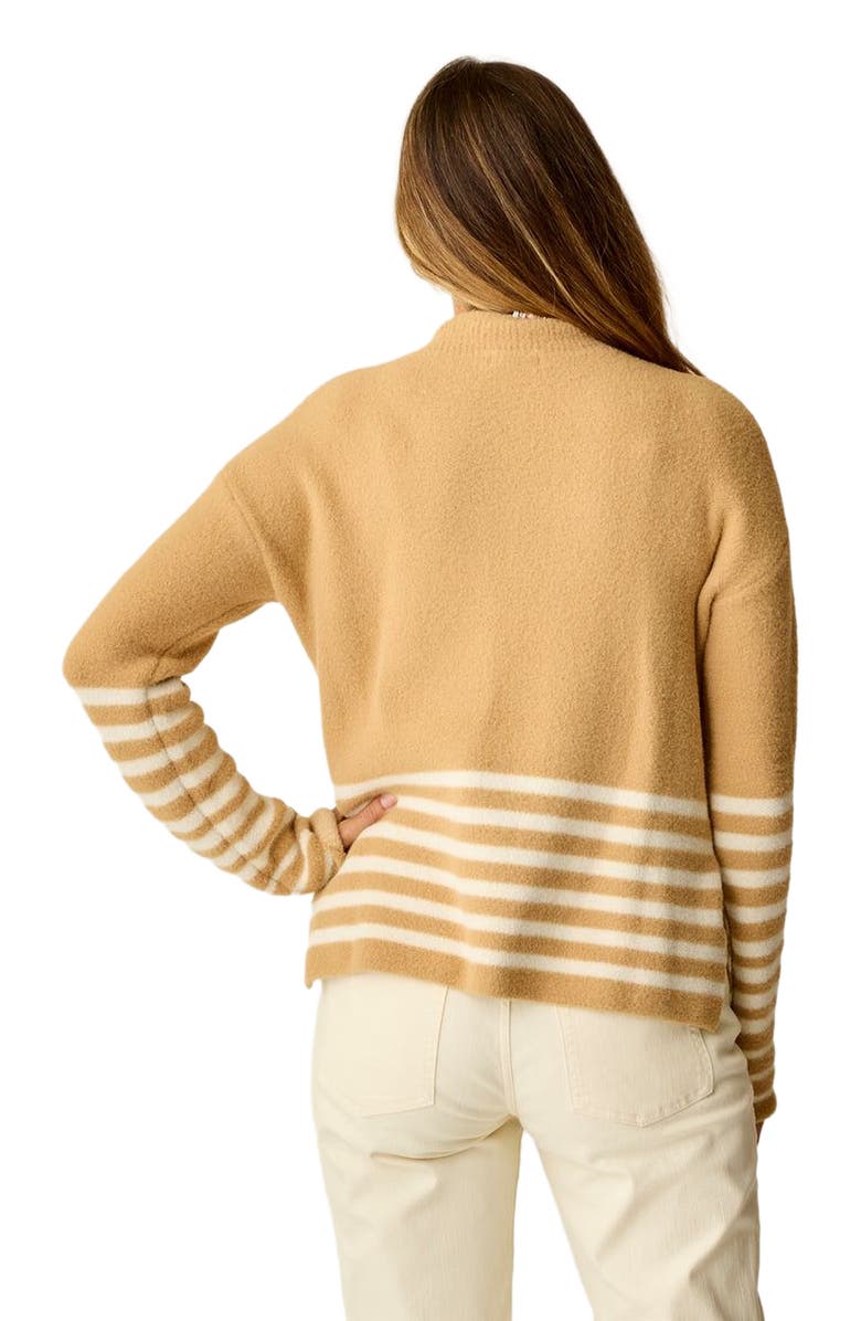 Carve Designs Olivia Plush Sweater, Alternate, color, Camel Stripe