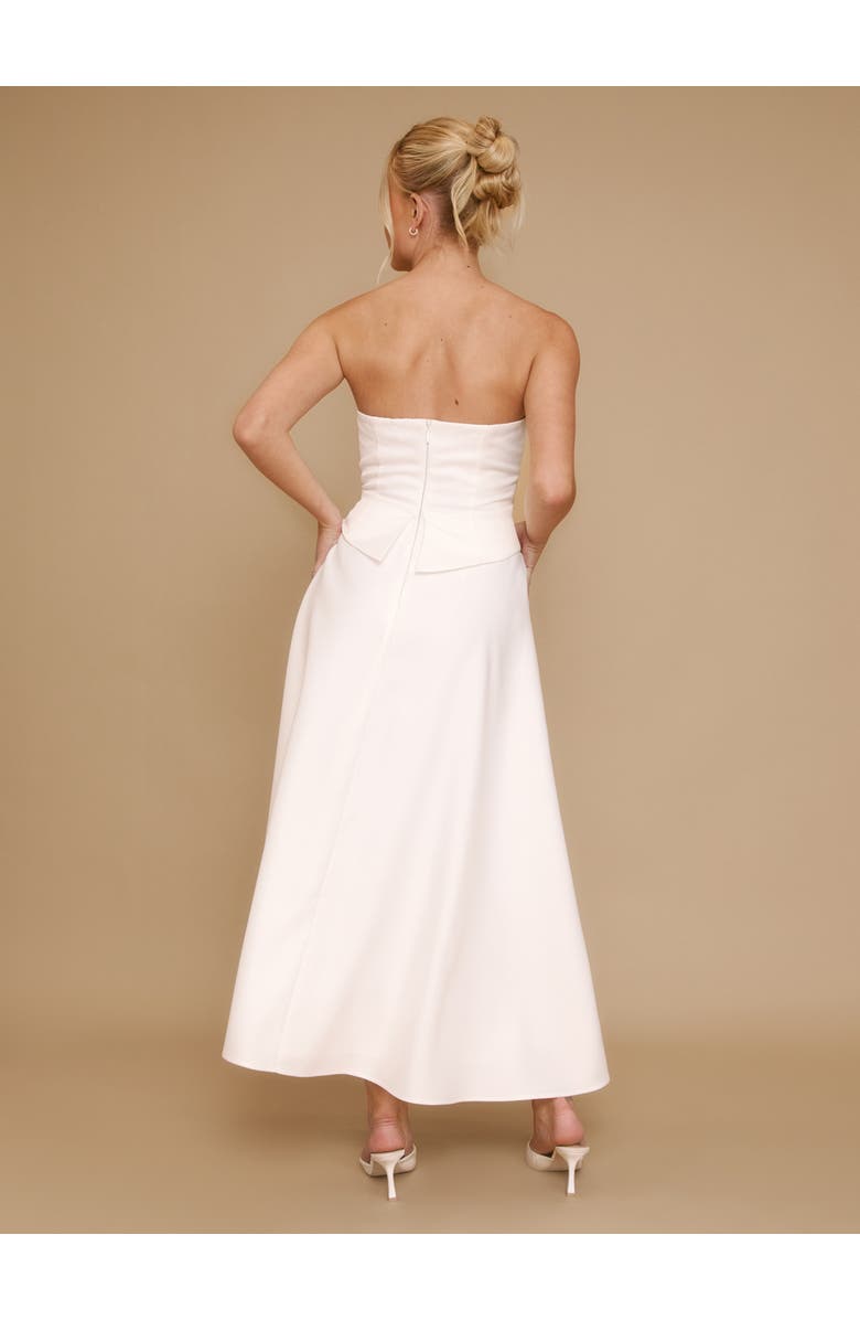 Six Stories Bandeau Satin Corset Dress, Alternate, color, 