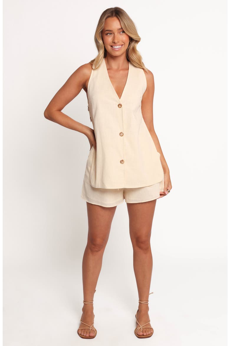 Miller Cotton Vest & Shorts Set, Alternate, color, BUTTER YELLOW