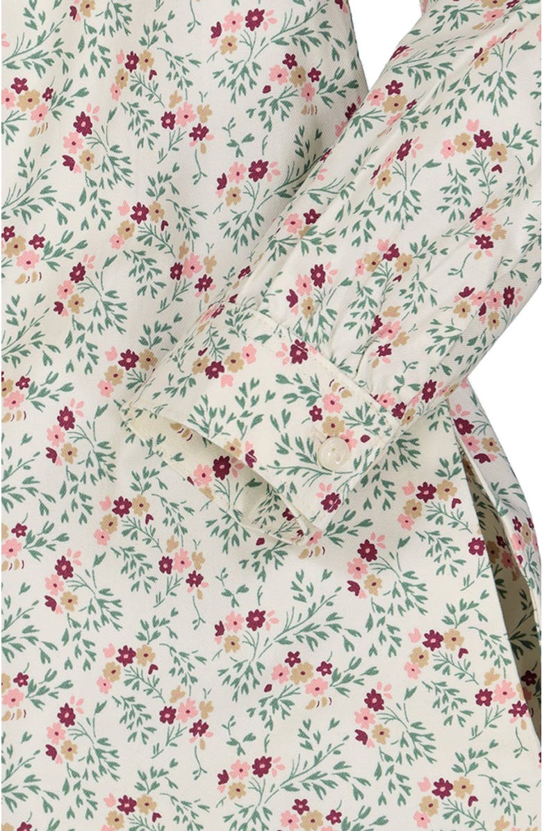 Hope & Henry Baby Girls' Peter Pan Collar Shirtdress, Infant, Alternate, color, Ivory Meadow Floral