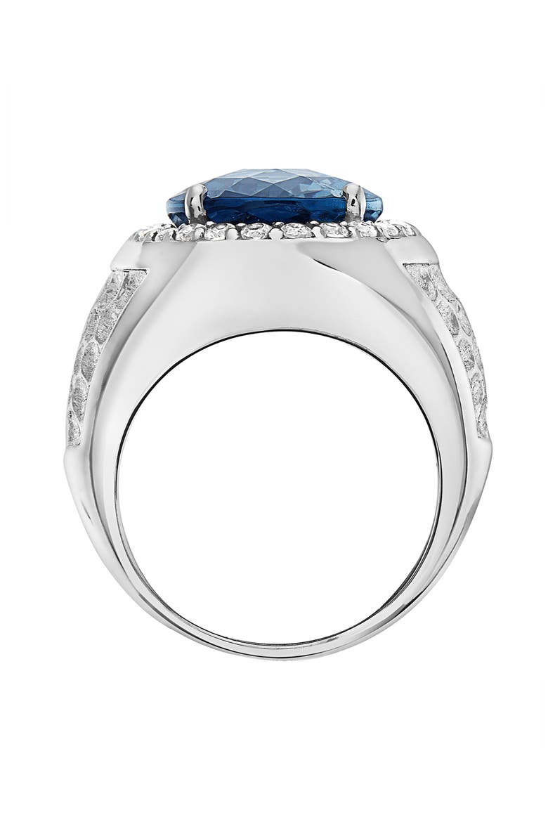 London Blue Topaz & Cubic Zirconia Ring, Alternate, color, BLUE