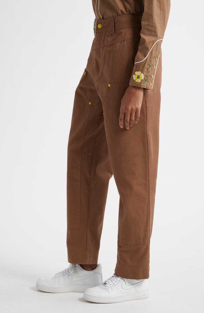 Melody Ehsani Country Western Straight Leg Carpenter Pants, Alternate, color, Brown