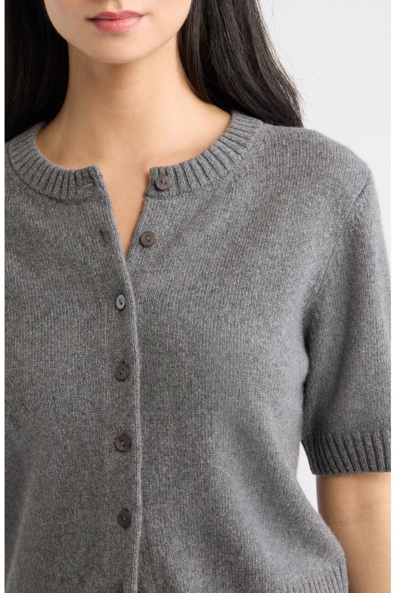 Maude Recycled Cashmere Blend Cardigan, Alternate, color, THUNDER