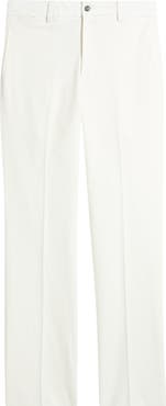 Berle Pleated Cotton & Linen Straight Leg Pants