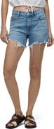 Hudson Jeans Devon High Waist Destroyed Hem Denim Shorts