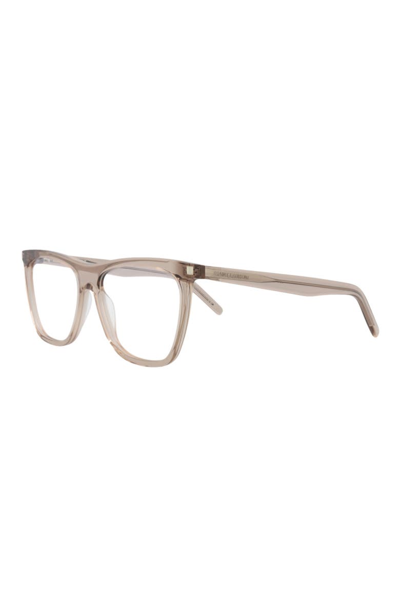 56mm Square Optical Frames, Alternate, color, BROWN BROWN TRANSPARENT