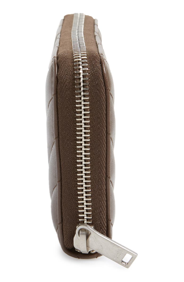 Saint Laurent Loulou Matelassé Leather Zip-Around Wallet, Alternate, color, 