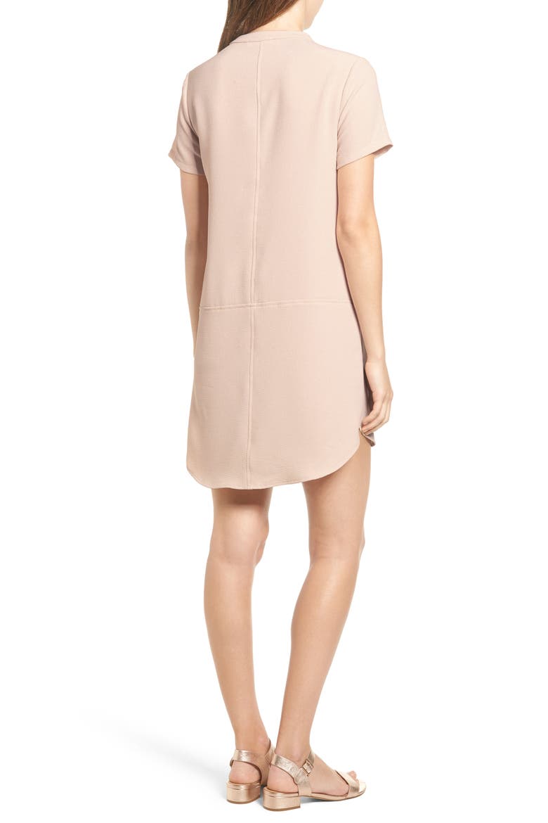 Hailey Crepe Dress, Alternate, color, BEIGE