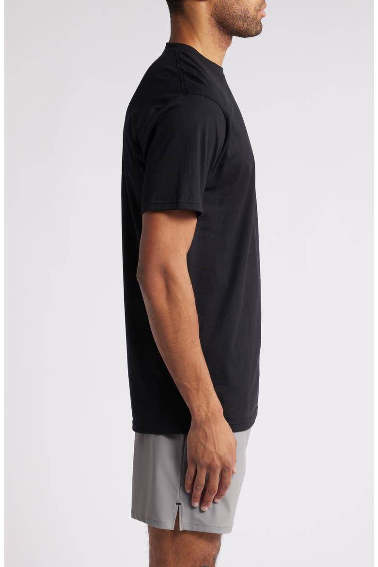 Regular Fit 4-Pack Supima® Cotton T-Shirts, Alternate, color, BLACK