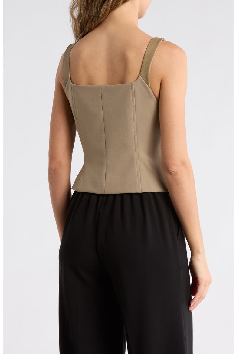 Button Front Vest, Alternate, color, TAUPE