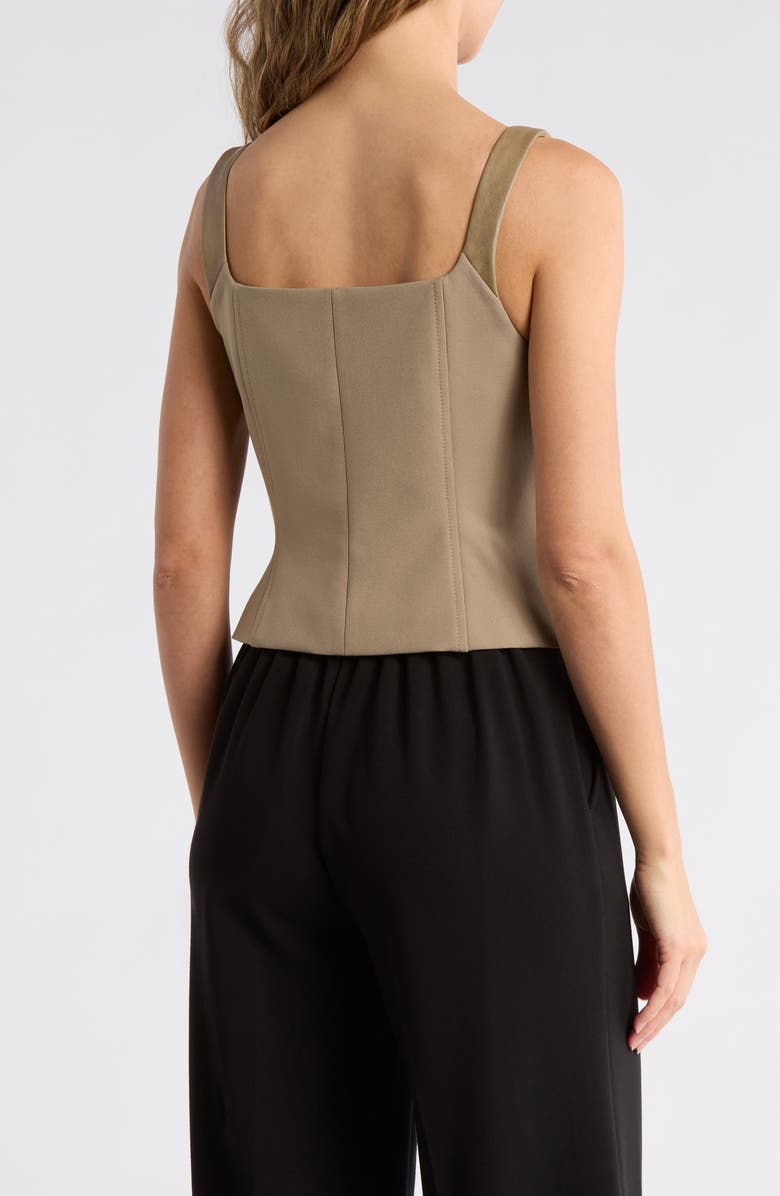 DKNY Button Front Vest, Alternate, color, Taupe