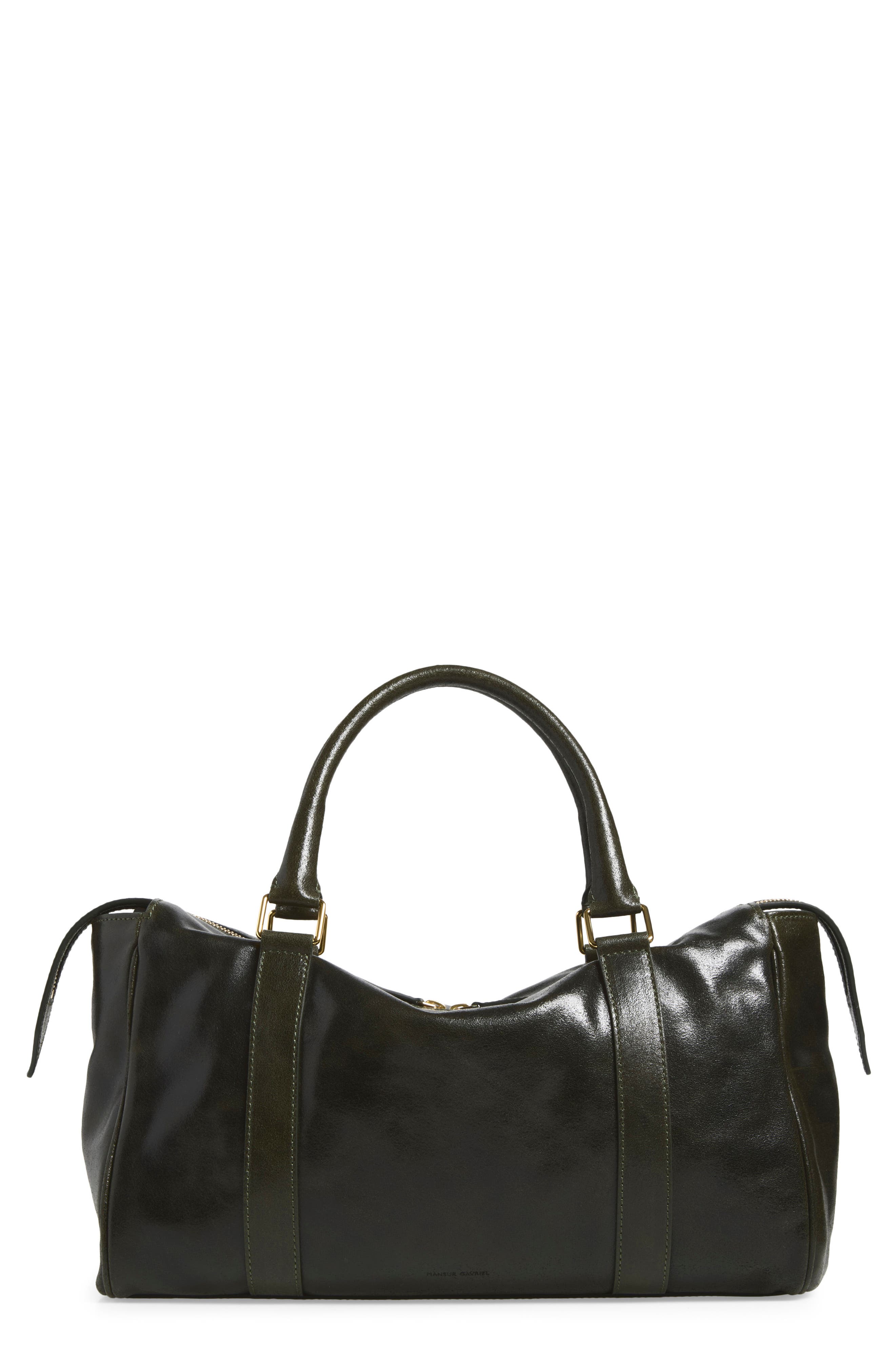Onda Leather Satchel, Main, color, SEAWEED