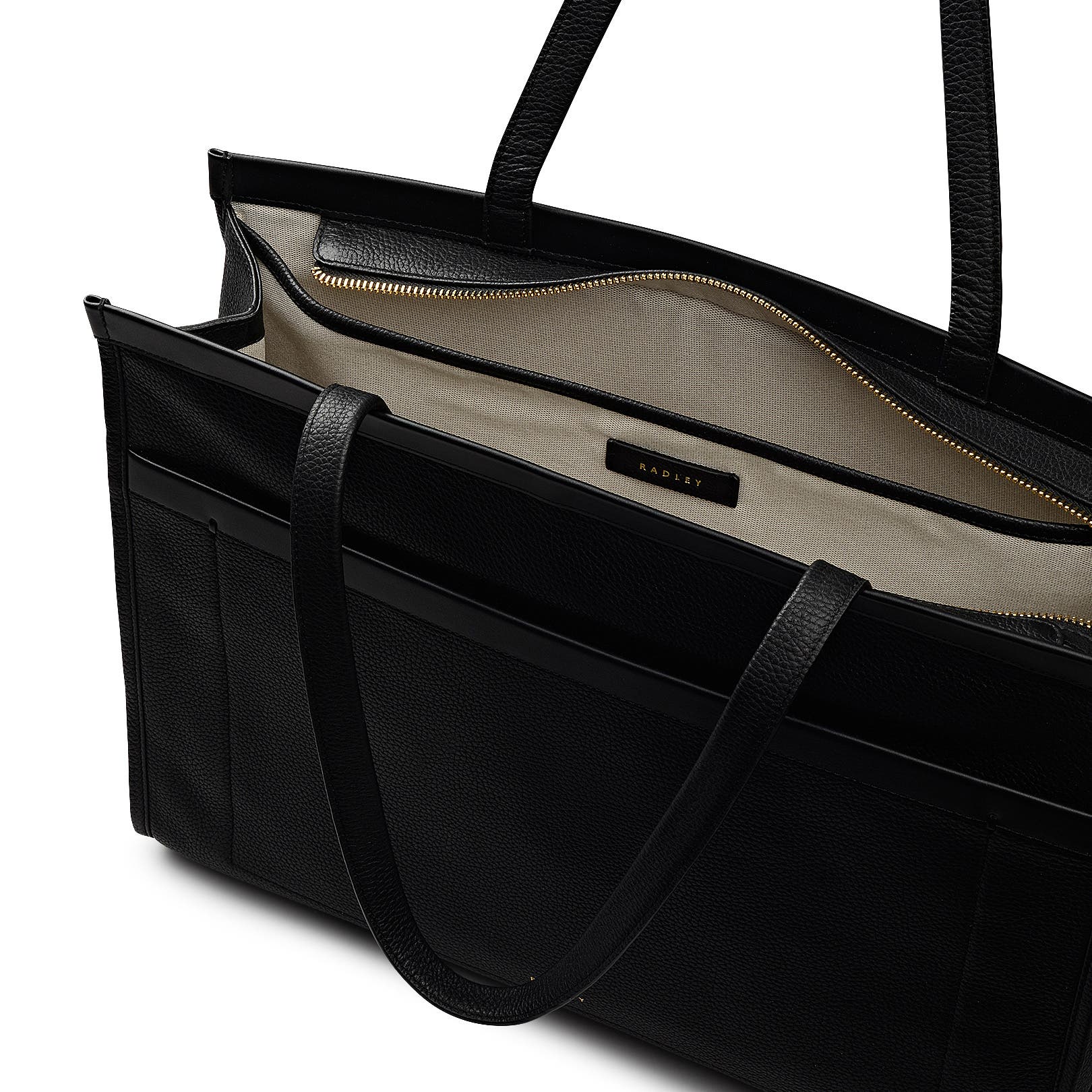 Radley Alba Place Large Ziptop Workbag, Alternate, color, Black