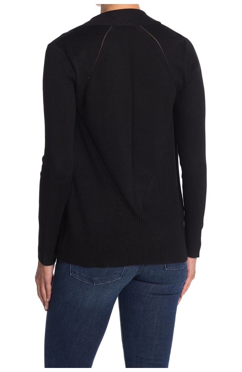 M Magaschoni Ribbed Shawl Collar Open Front Cardigan, Alternate, color,