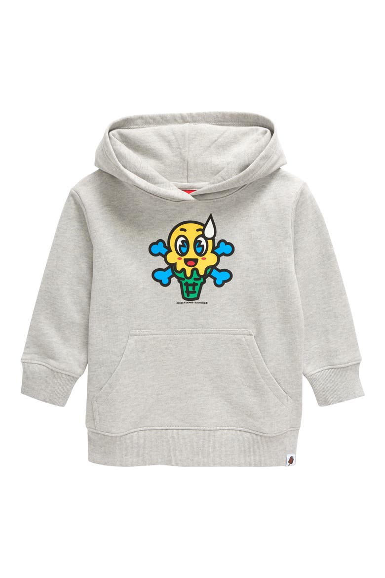 Kids' Surprise Cotton Graphic Hoodie, Main, color, HEATHER GREY