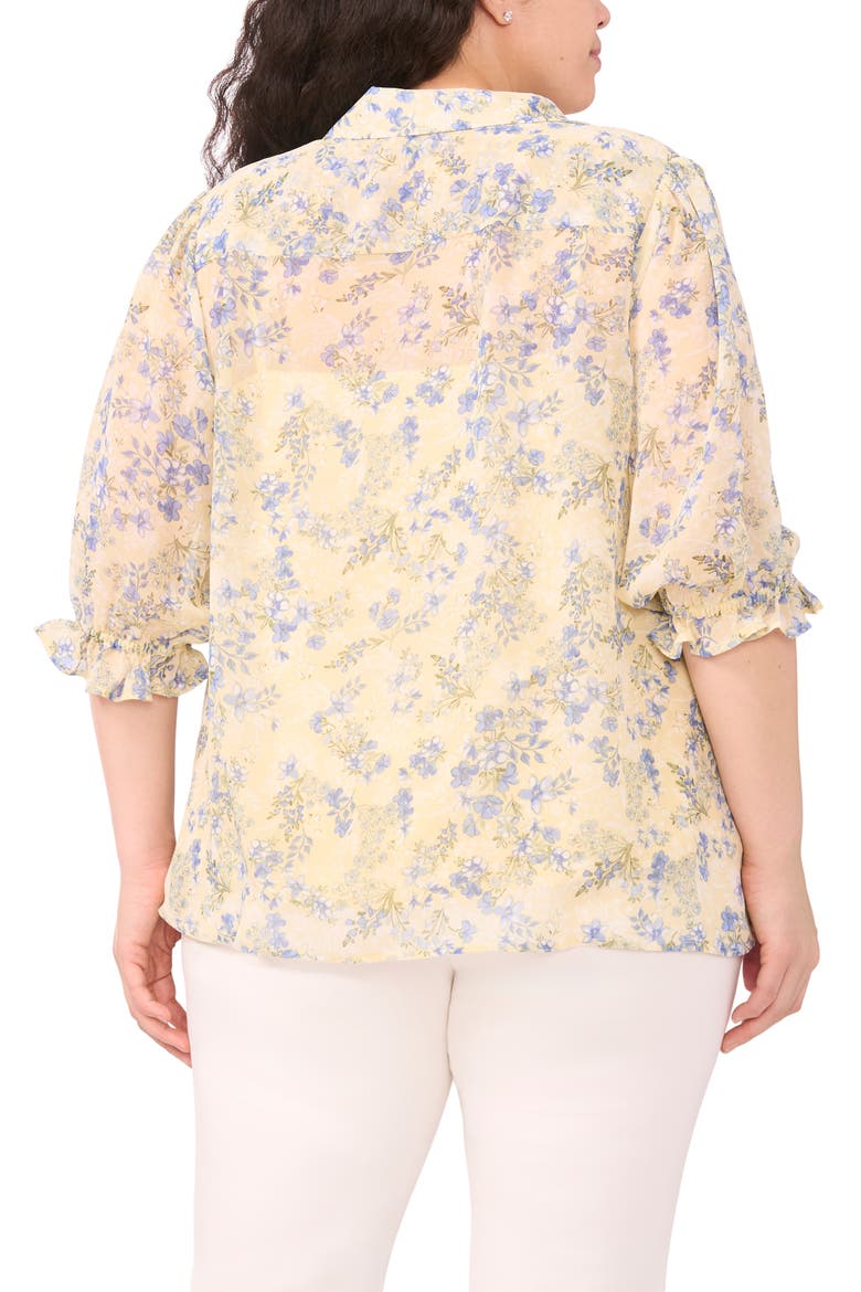 Floral Print Shirt, Alternate, color, PASTEL YELLOW
