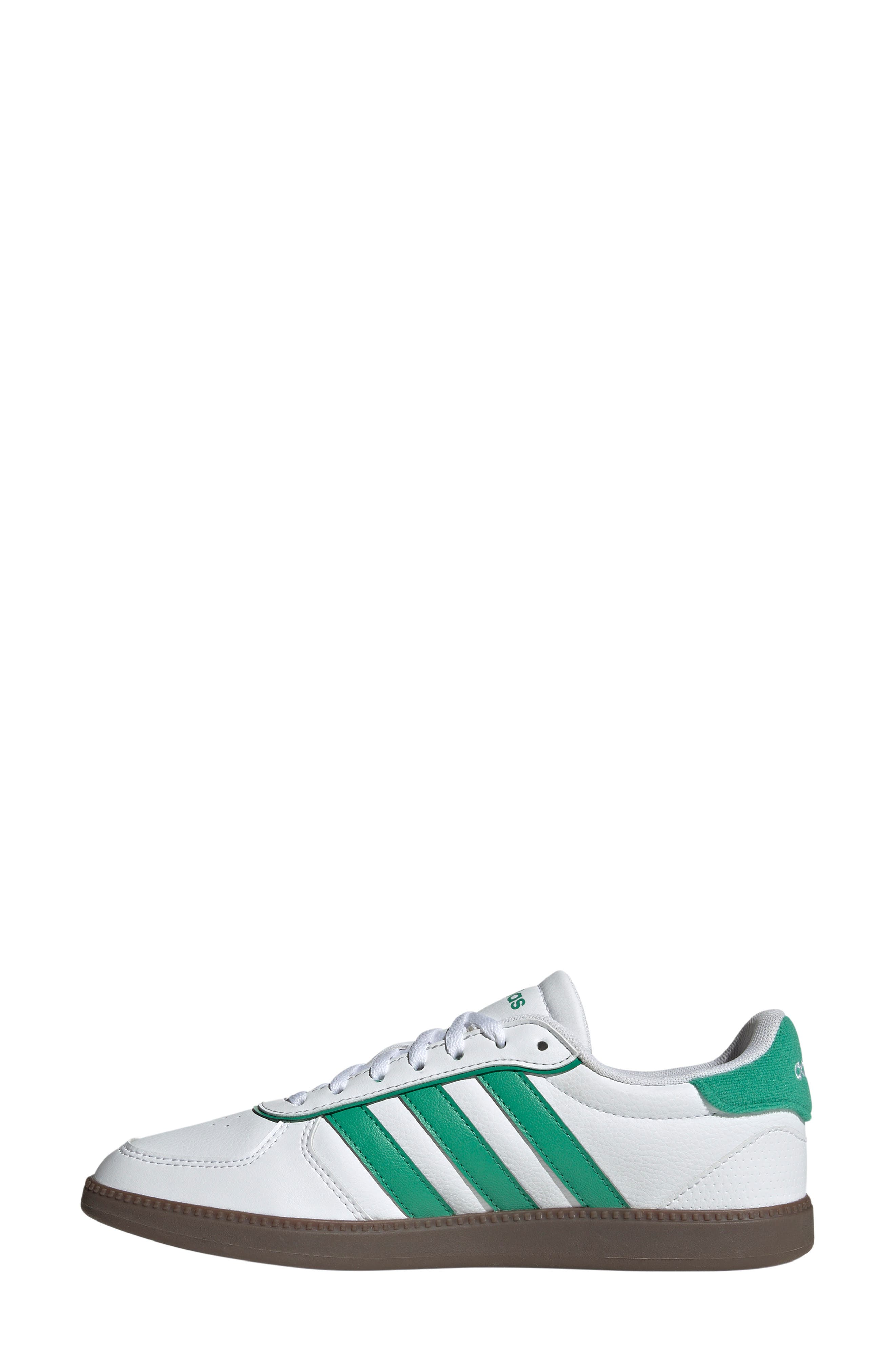 adidas Breaknet Sleek Sneaker, Alternate, color, White/ Semi Court Green/ Gum