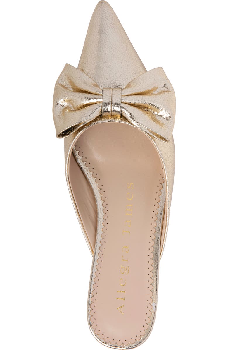 Allegra James Bowie Leather Bow Slide, Alternate, color,