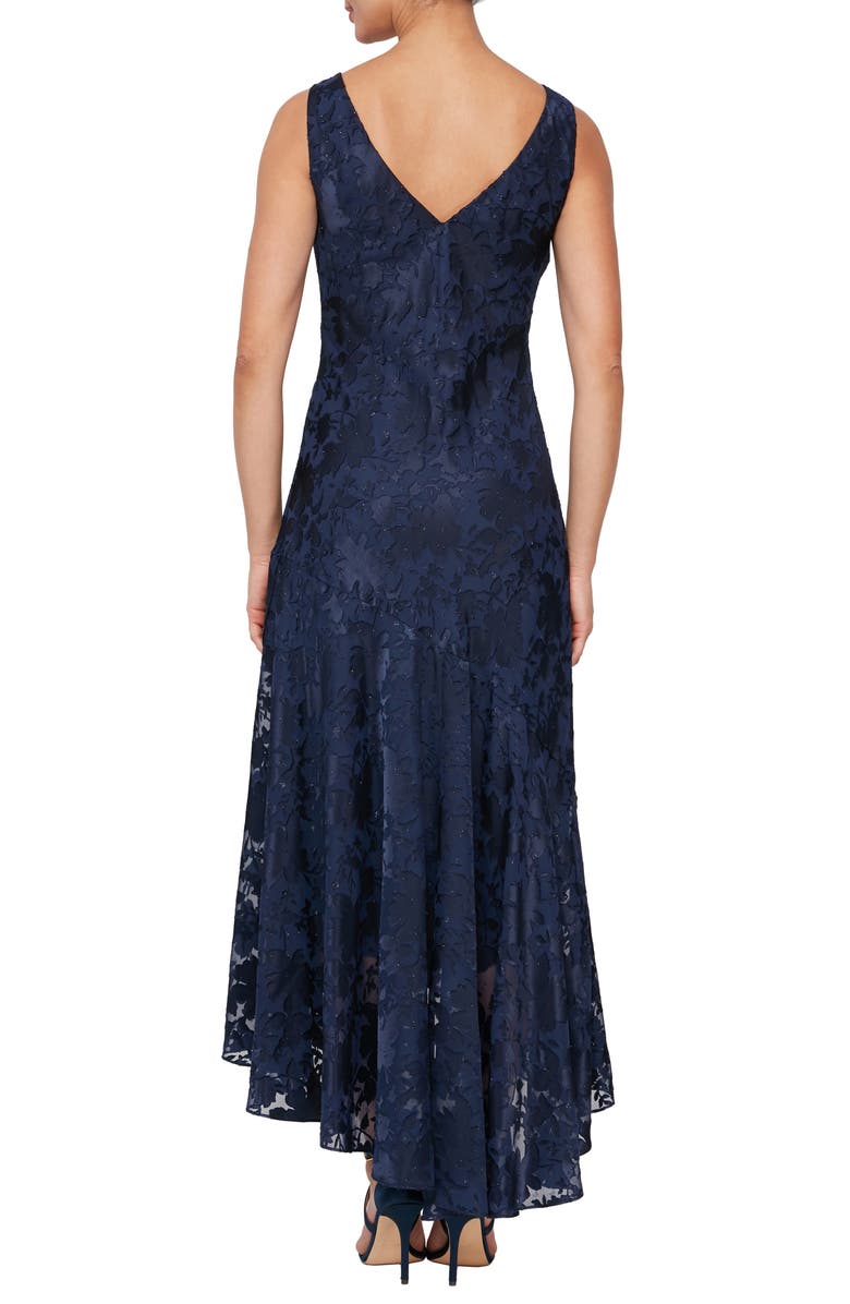 Alex Evenings Textured Floral Crystal Detail Cocktail Dress with Jacket, Alternate, color,