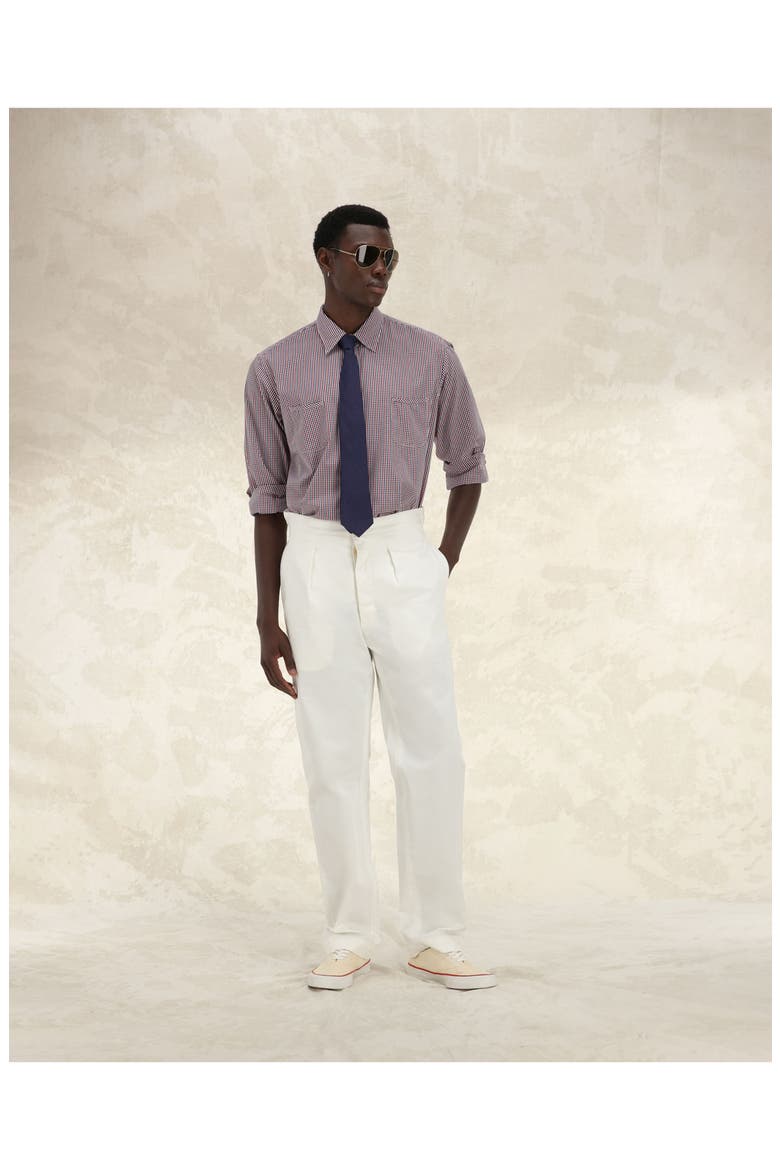 Liam Cotton Chest Pocket Shirt, Alternate, color, RED
