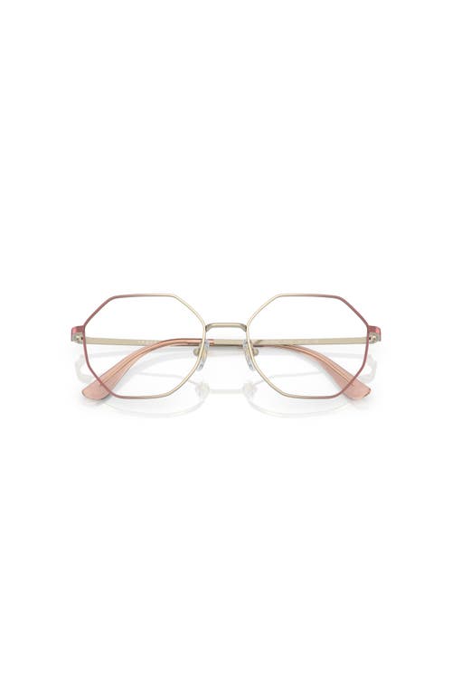 Vogue Eyewear 52mm Irregular Optical Glasses In Gold