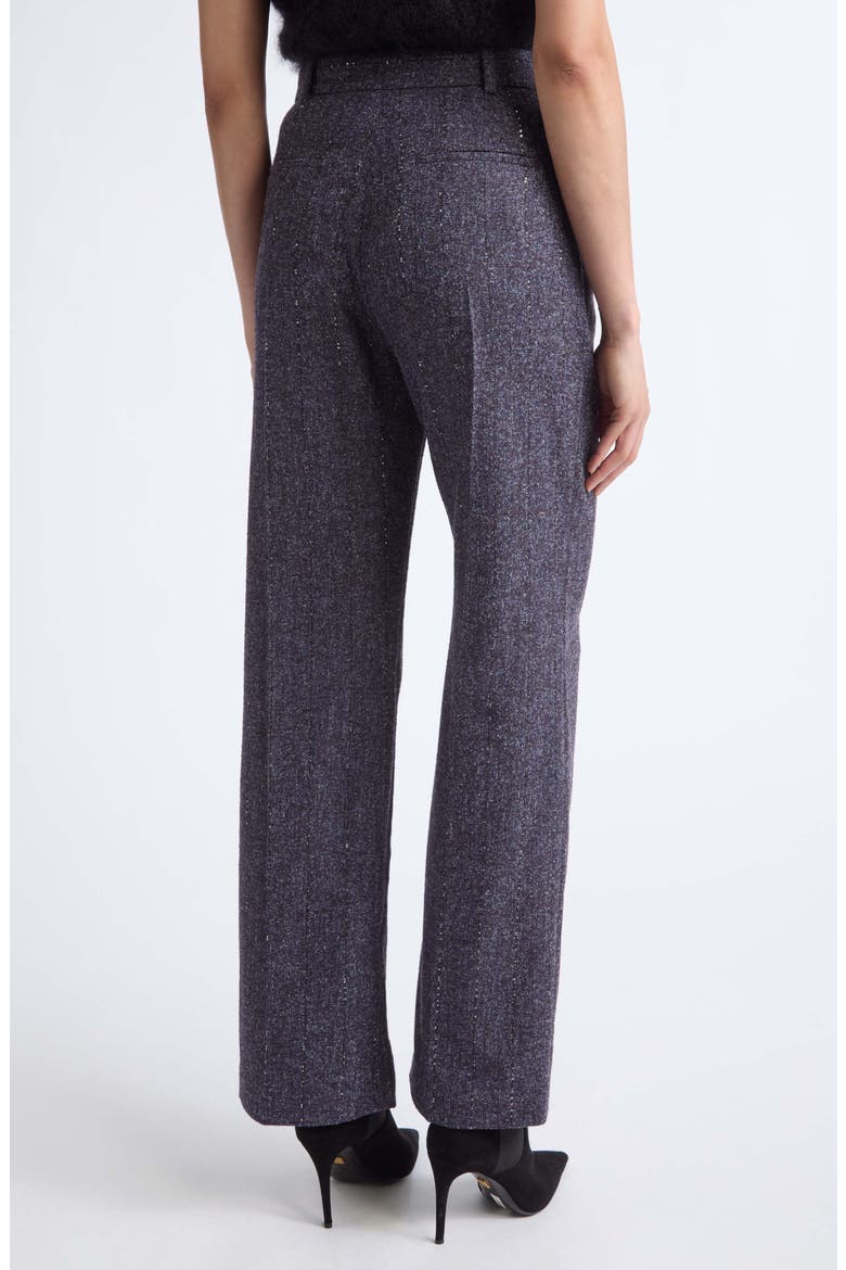 Sequin Alpaca & Wool Blend Pants, Alternate, color, 177 AMETHYST