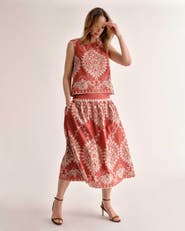Cartolina SP26 Georgia Midi Skirt - Saffron