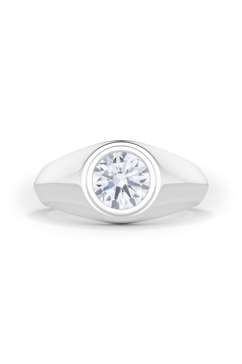 Men's Round Brilliant Lab Created Diamond Ring, Alternate, color, 18K WHITE GOLD