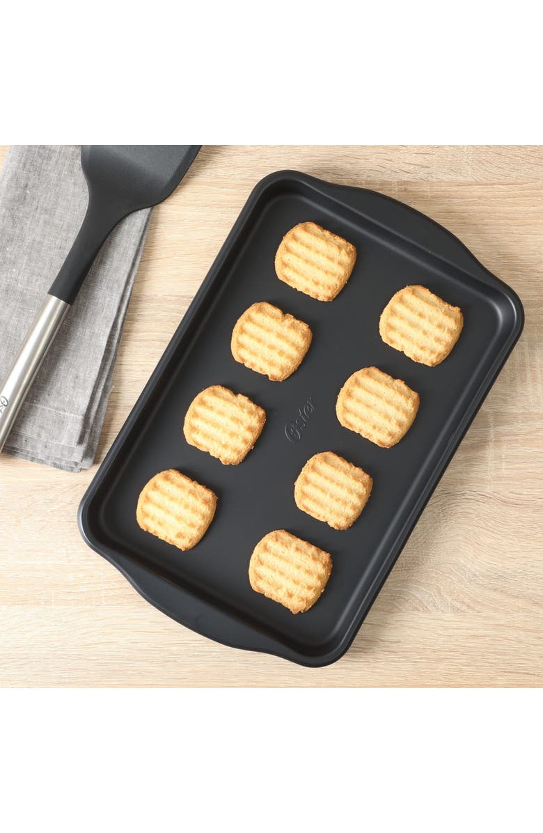 OSTER Teston Platinum Collection 15x10 Inch Nonstick Carbon Steel Cookie Sheet, Alternate, color, Black