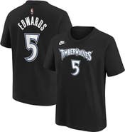 Nike Youth Nike Anthony Edwards Black Minnesota Timberwolves Name & Number T-Shirt - Classic Edition