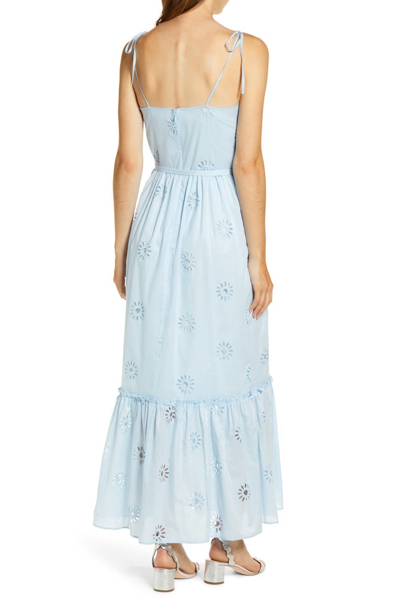 Rachel Parcell Eyelet Maxi Sundress, Alternate, color, 