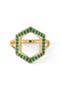 selected Gold/Emerald Cz