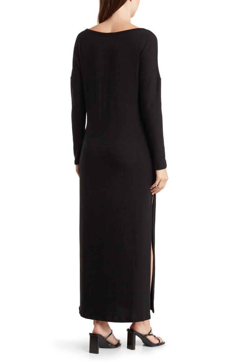 Long Sleeve T-Shirt Dress, Alternate, color, BLACK