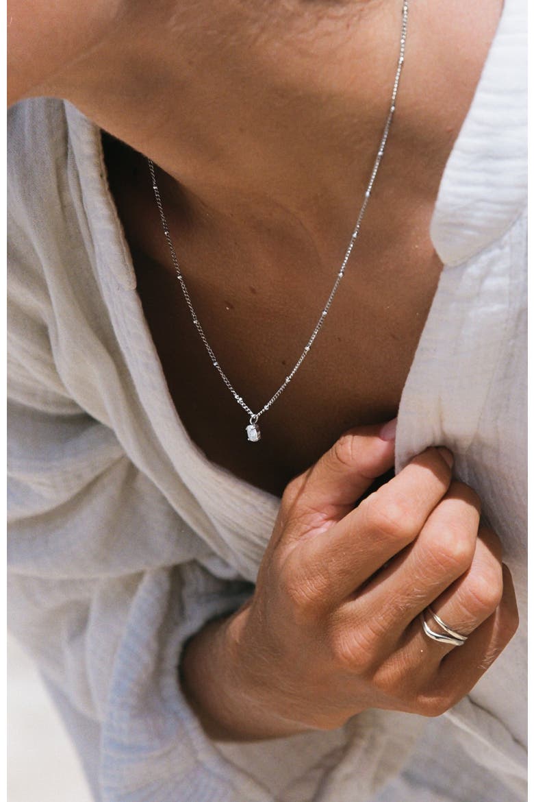 Opal Necklace, Alternate, color, Silver