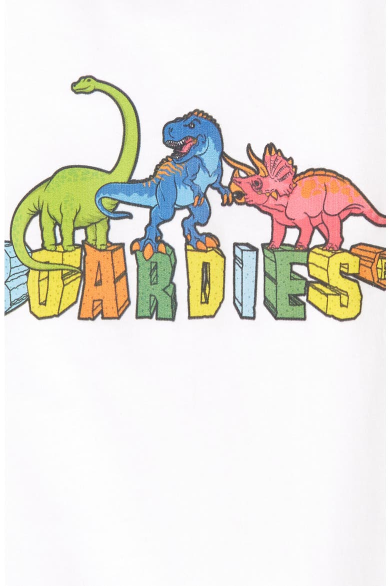 Kids' Vibrant Dino Organic Cotton Graphic Tee, Alternate, color, WHITE