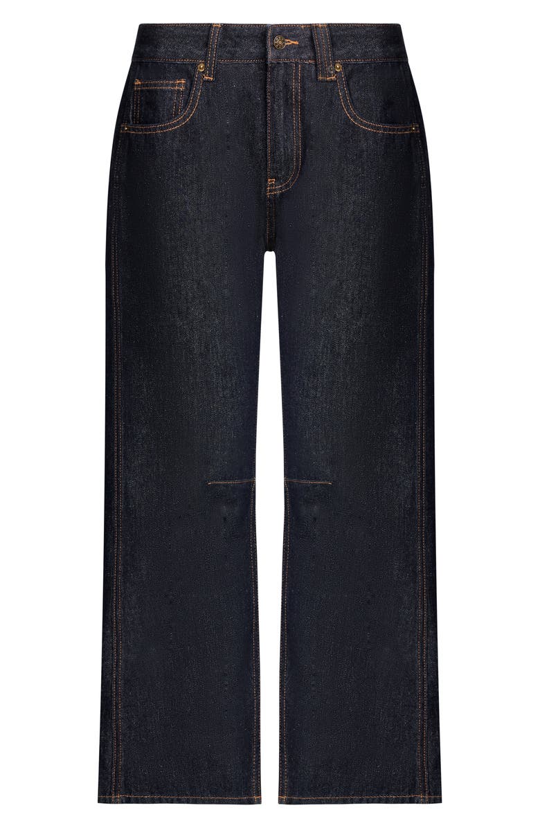 LIONESS Renacida Low Rise Wide Leg Jeans, Alternate, color, Dark Denim