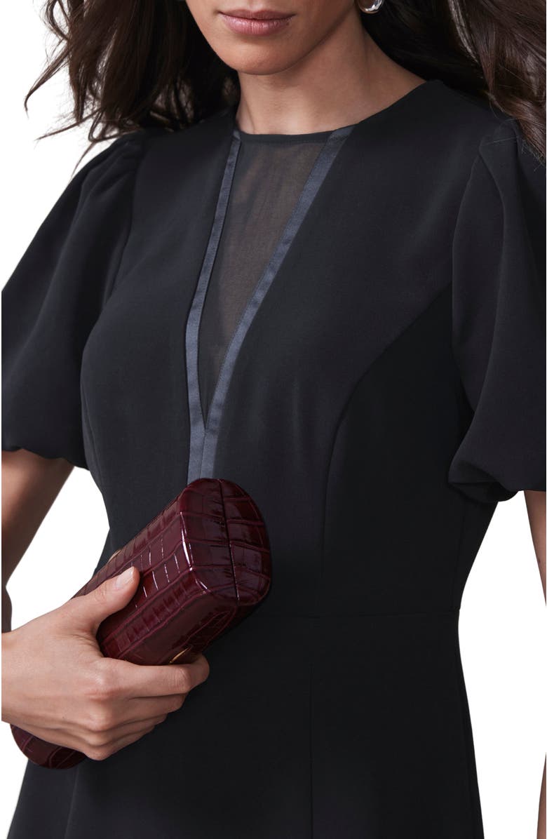 MINT VELVET Puff Sleeve Maxi Dress, Alternate, color, Black