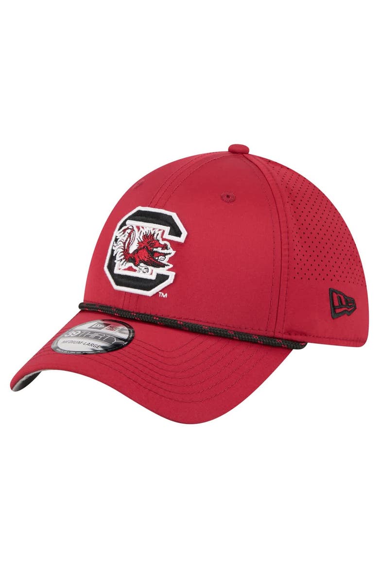 Men's New Era  Garnet South Carolina Gamecocks Rope 39THIRTY Flex Hat, Main, color, Garnet