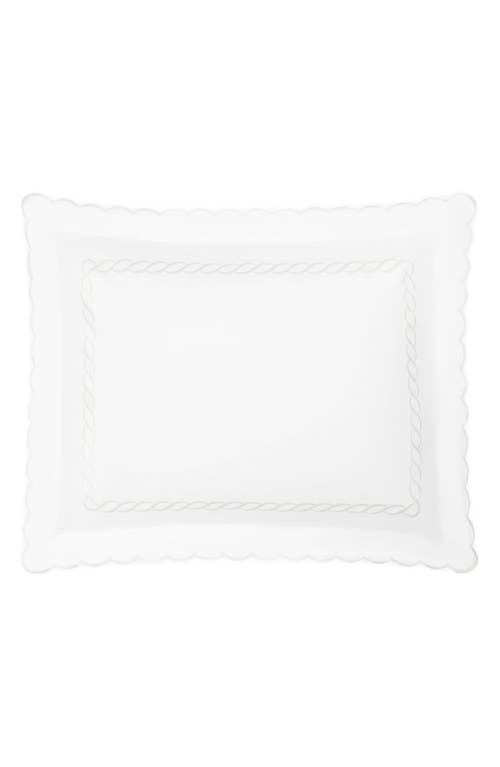 Matouk Classic Chain Scallop Pillow Sham In White