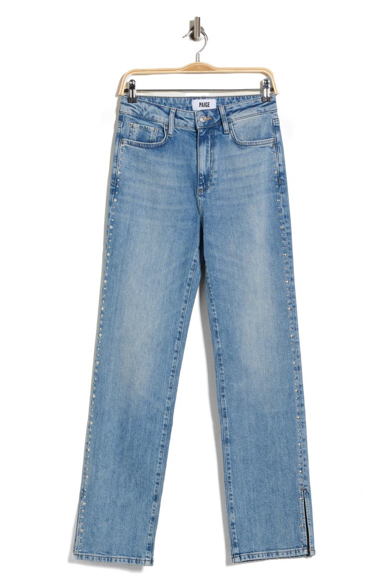 Stevie Slit Studded Skinny Jeans, Main, color, SHALLOWS EMBELLISHED