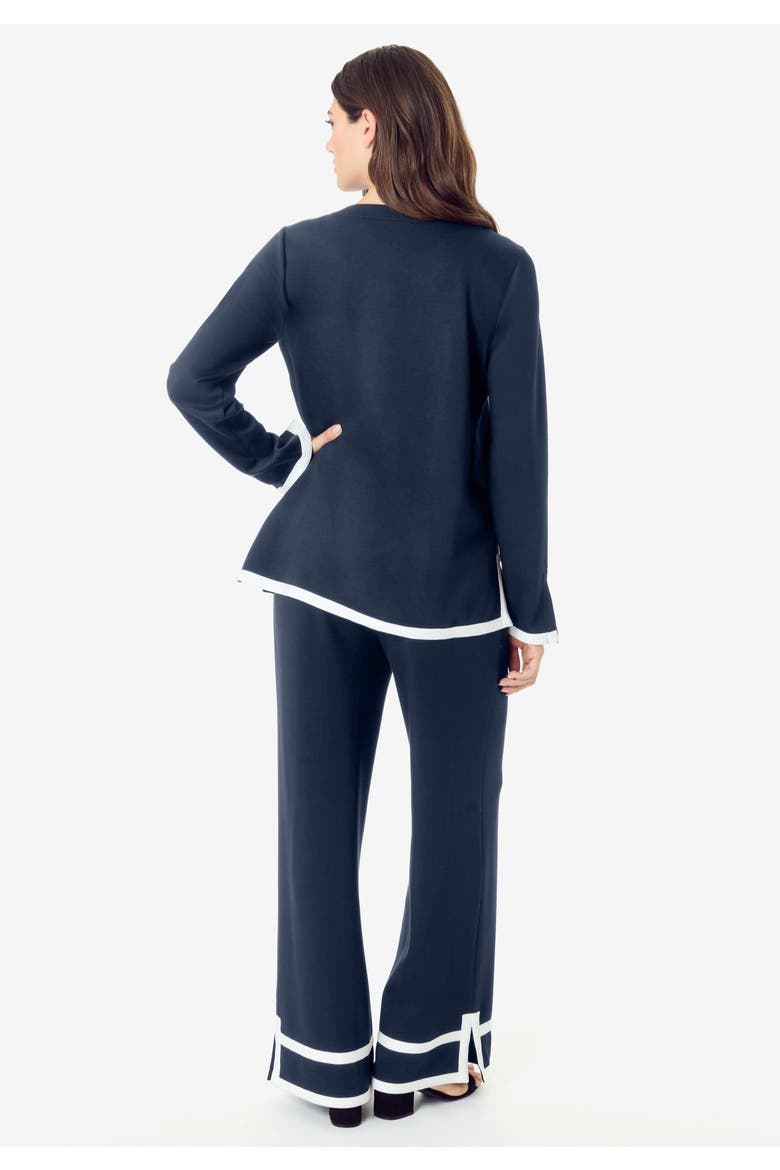 Colorblock Lounge Set, Alternate, color, NAVY WHITE