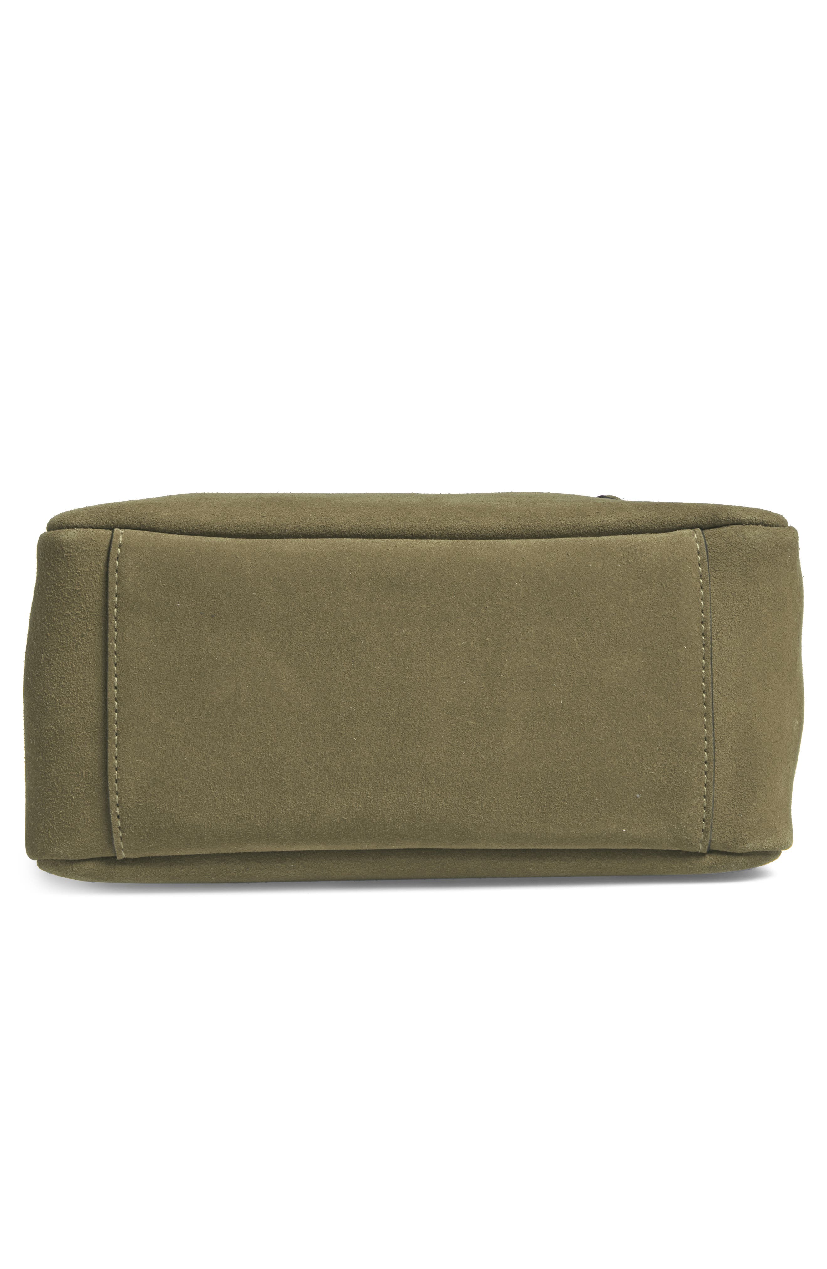 Medium Suede Crossbody Bag, Alternate, color, HIGHLAND GREEN
