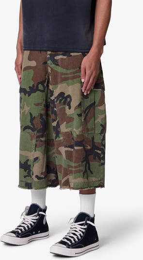 Extralong Cotton Cargo Shorts