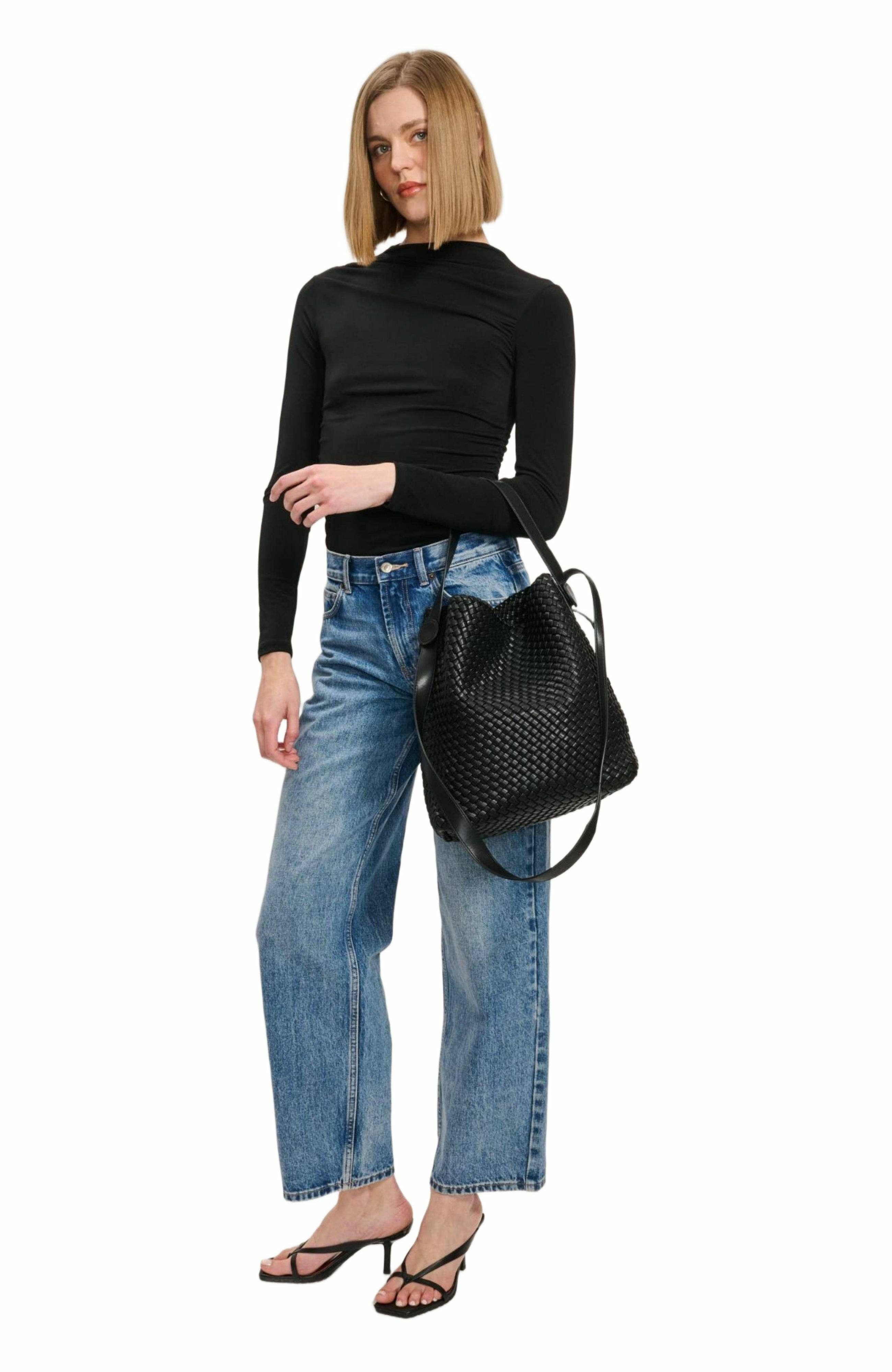 MODA LUXE Edith Hobo Bag, Alternate, color, Black