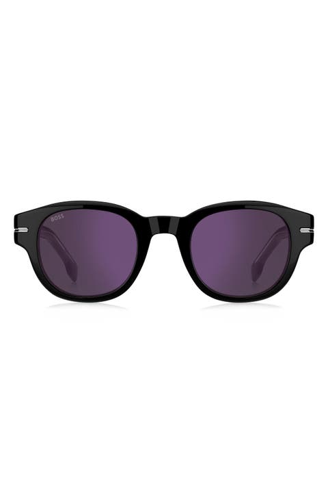 48mm Gradient Small Rectangular Sunglasses