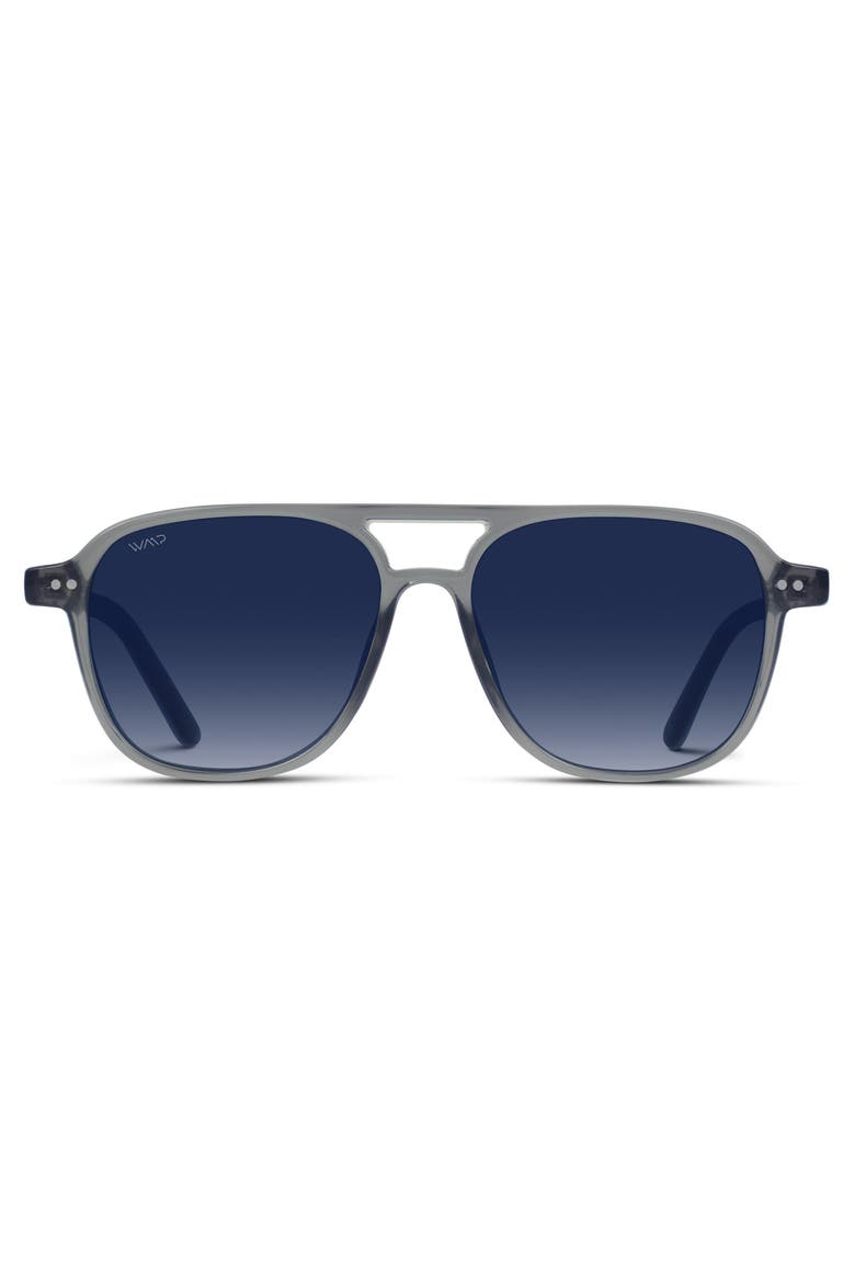 Hayden - 53mm Double Bridge Aviator Polarized Sunglasses, Main, color, Crystal Mist